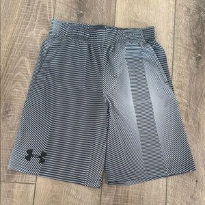 Under Armour Kids Striped Shorts - Black and Gray